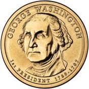 1 доллар - 1-й Президент - Джордж Вашингтон, США, 2007 год