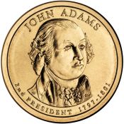 1 доллар - 2-й Президент - Джон Адамс, США, 2007 год