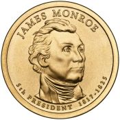 1 доллар - 5-й Президент - Джеймс Монро, США, 2008 год