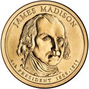 1 доллар - 4-й Президент - Джеймс Мэдисон, США, 2007 год