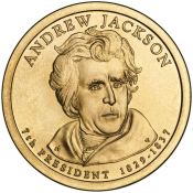 1 доллар - 7-й Президент - Эндрю Джексон, США, 2008 год
