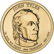 1 доллар 10-й Президент - Джон Тайлер, США. 2009 год