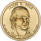 1 доллар - 11-й Президент - Джеймс К. Полк, США, 2009 год