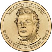 1 доллар - 13-й Президент - Миллард Филлмор, США, 2010 год