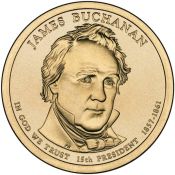 1 доллар - 15-й Президент - Джеймс Бьюкенен, США, 2010 год