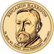 1 доллар - 23-й Президент - Бенджамин Гаррисон, США, 2012 год