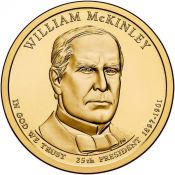 1 доллар - 25-й Президент - Уильям Мак-Кинли, США, 2013 год