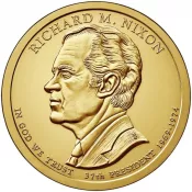 1 доллар - 37-й Президент - Ричард М. Никсон, США, 2016 год