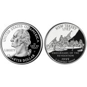 25 центов - Штат № 3 Нью-Джерси, США, 1999 год