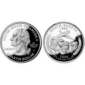25 центов - Штат № 40 Южная Дакота, США, 2006 год