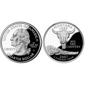 25 центов - Штат № 41 Монтана, США, 2007 год