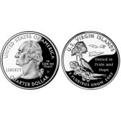 25 центов - Штат № 55 Американские Виргинские острова, США, 2009 год
