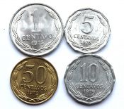 Набор монет - Чили, 1975-1979 гг, UNC, (4 монеты)