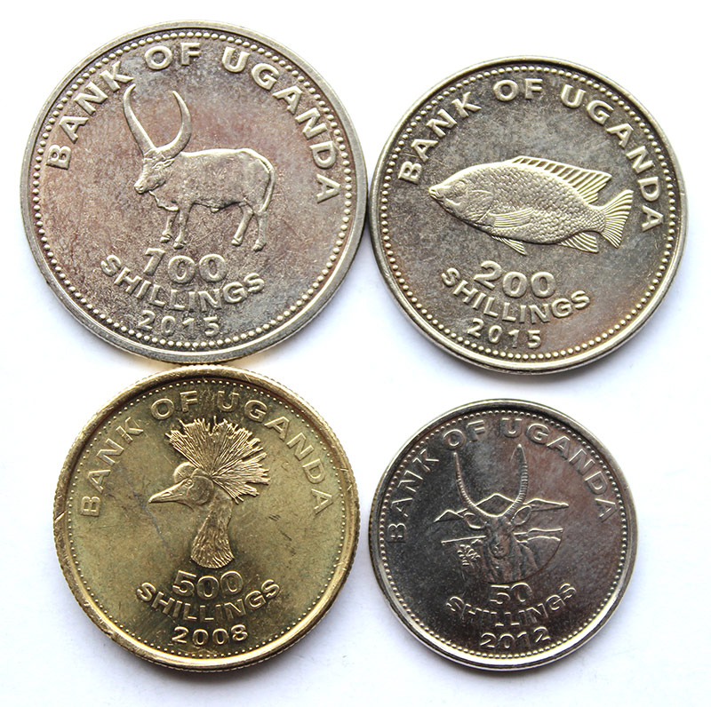 Набор монет - Уганда ,2008-2015 гг, UNC, (4 монеты)