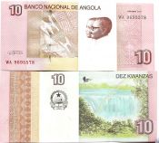 Банкнота 10 кванз - Ангола, 2012 год, UNC