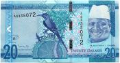 Банкнота 20 даласи 2015 года - Гамбия, UNC