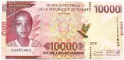 Банкнота 10000 франков - Гвинея, 2018 год, UNC