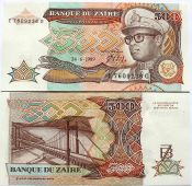 Банкнота 500 заир - Заир, 1989 год, UNC