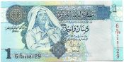Банкнота 1 динар 2004 года - Ливия, UNC