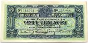 Банкнота 20 сентаво, 1933 год, Мозамбик