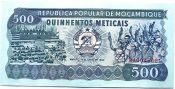 Банкнота 500 метикал - Мозамбик, 1989 год, UNC