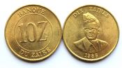 10 заиров - Заир, 1988 год