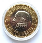 20 песо - Морелос и Павон, Мексика, 2015 год, UNC, в капсуле