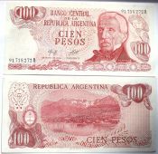 Банкнота 100 песо 1976-1978 гг - Аргентина, UNC