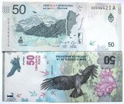 Банкнота 50 песо - Аргентина, 2018 год, UNC