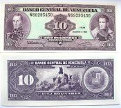 Банкнота 10 боливир - Венесуэла, 1992 года, UNC