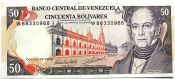 Банкнота 50 боливар - Венесуэла, 1998 год, UNC