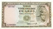 Банкнота 20 эскудо - Тимор, 1967 год, UNC