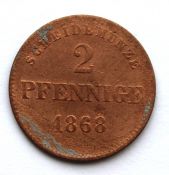 2 пфеннига - Германия, 1868 год