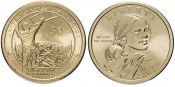 1 доллар - "Коренные Американцы - Рабочие племени Мохок, строящие небоскребы", 2015 год
