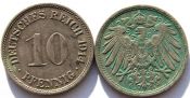 10 пфеннигов, Германская империя, 1914 год