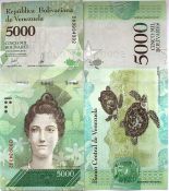 Банкнота 5000 боливар - Венесуэла, 2017 год