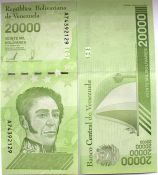 Банкнота 20000 боливар - Венесуэла, 2019 год