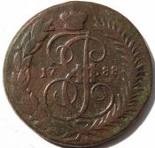 2 копейки 1788 год мм, перечекан с 4-х копеек 1762 года