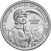 25 центов - Американские женщины - Доктор Салли Райд, США, 2022 год, двор P