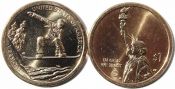 1 доллар - "Американские инновации - Сноуборд", США, 2022 год, двор D