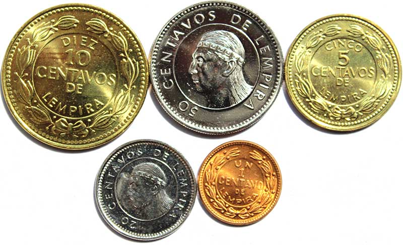 Набор монет - Гондурас, 1957 - 2006 гг, UNC (5 монет)