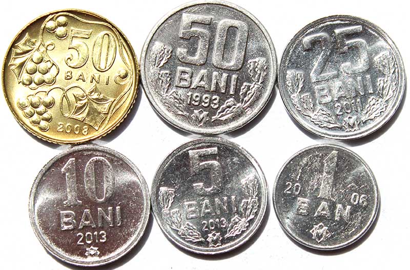Набор монет - Молдова, 1993-2011 гг, (6 монет)