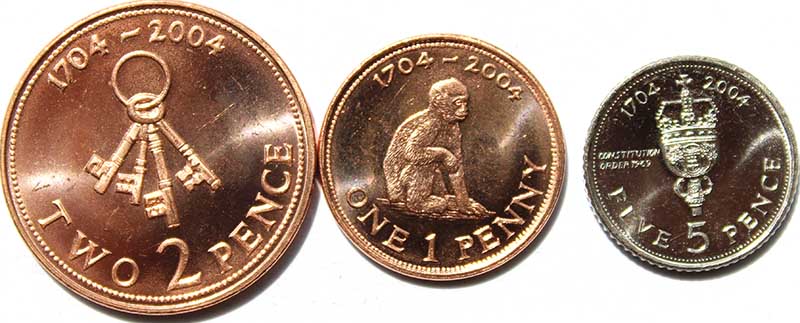 Набор монет - Гибралтар, 2004 год, (3 монеты)