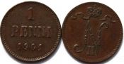 1 пенни - Русская Финляндия, 1901 год