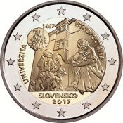 2 евро - 550 лет Истрополитанской академии, Словакия, 2017 год, UNC
