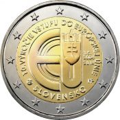 2 евро - 10 лет вхождению Словакии в Евросоюз, Словакия, 2014 год, UNC