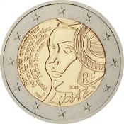 2 евро - 225 лет Фестивалю Федерации, Франция, 2015 год, UNC