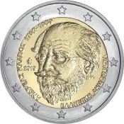 2 евро - 150 лет со дня смерти Андреаса Калвоса, Греция, 2019 год, UNC