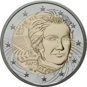 2 евро - Симона Вейль, Франция, 2018 год, UNC