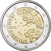 2 евро - 150 лет со дня рождения Яна Сибелиуса, Финляндия, 2015 год, UNC